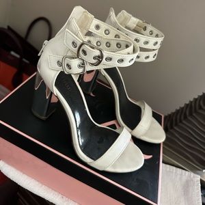 White strappy heel